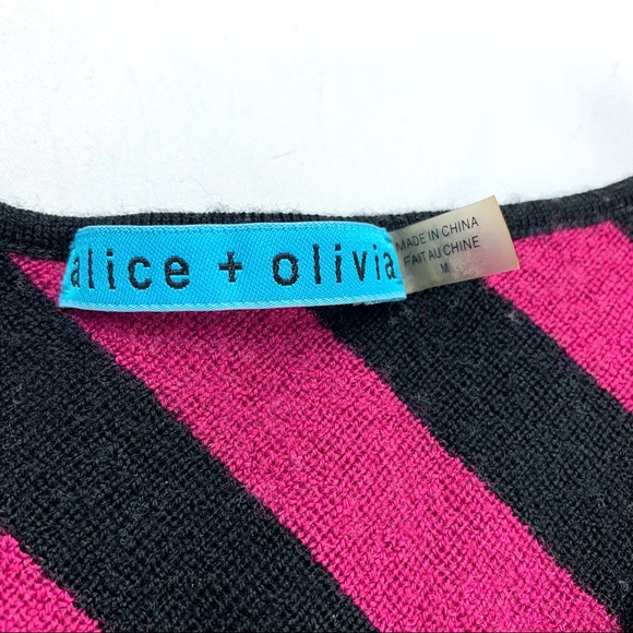 Alice + Olivia Striped Wool Dress Size M - Picture 3 of 6